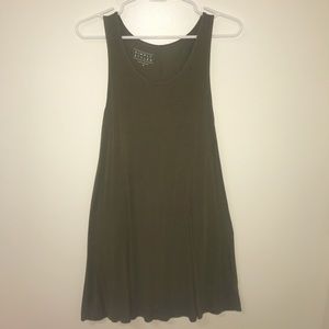 Olive Green Above-knee Dress